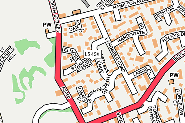 L5 4SX map - OS OpenMap – Local (Ordnance Survey)