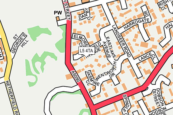 L5 4TA map - OS OpenMap – Local (Ordnance Survey)