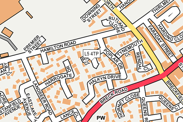 L5 4TP map - OS OpenMap – Local (Ordnance Survey)