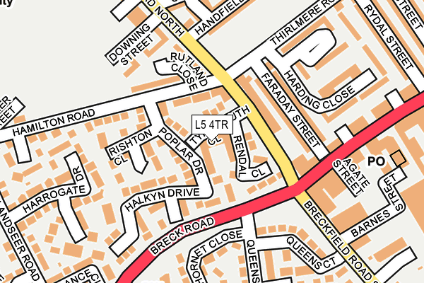 L5 4TR map - OS OpenMap – Local (Ordnance Survey)