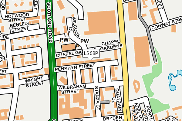 L5 5BP map - OS OpenMap – Local (Ordnance Survey)