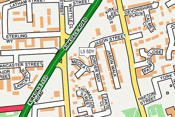L5 5DY map - OS OpenMap – Local (Ordnance Survey)