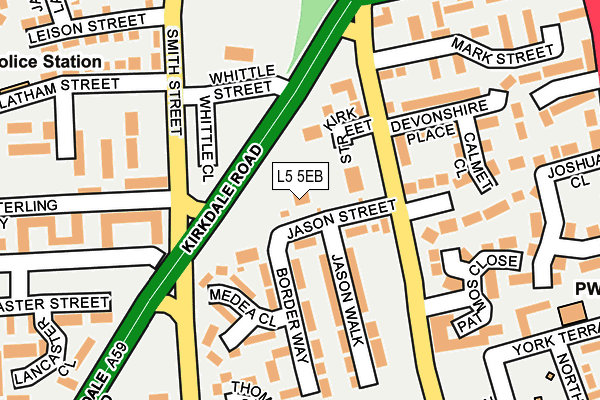 L5 5EB map - OS OpenMap – Local (Ordnance Survey)