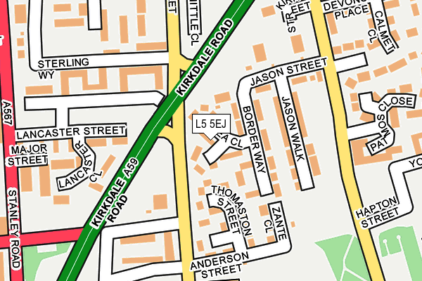 L5 5EJ map - OS OpenMap – Local (Ordnance Survey)