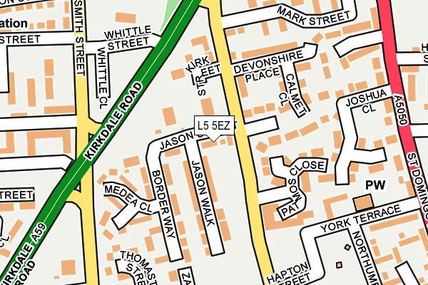 L5 5EZ map - OS OpenMap – Local (Ordnance Survey)