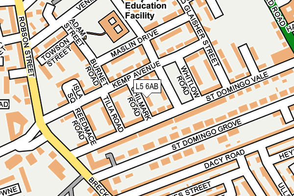 L5 6AB map - OS OpenMap – Local (Ordnance Survey)