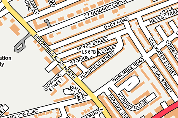 L5 6PB map - OS OpenMap – Local (Ordnance Survey)