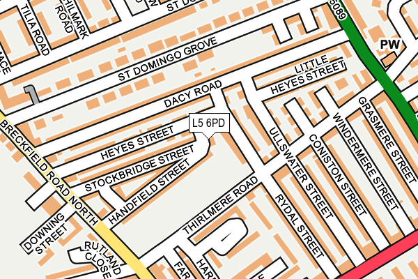 L5 6PD map - OS OpenMap – Local (Ordnance Survey)