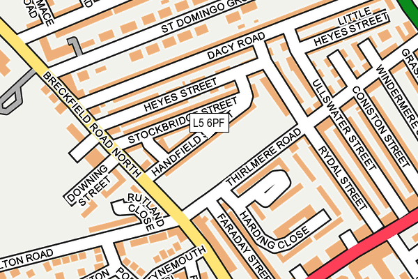 L5 6PF map - OS OpenMap – Local (Ordnance Survey)
