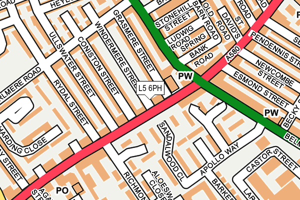 L5 6PH map - OS OpenMap – Local (Ordnance Survey)