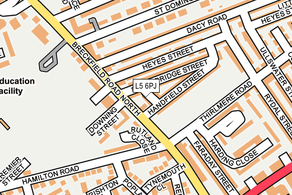 L5 6PJ map - OS OpenMap – Local (Ordnance Survey)