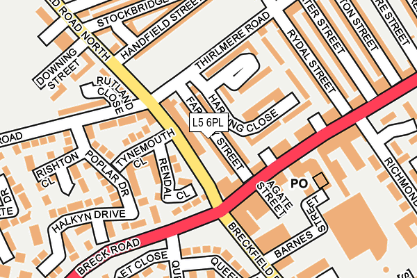 L5 6PL map - OS OpenMap – Local (Ordnance Survey)