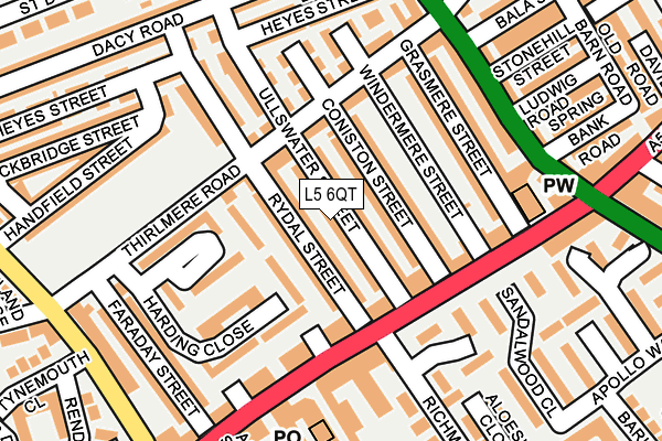 L5 6QT map - OS OpenMap – Local (Ordnance Survey)