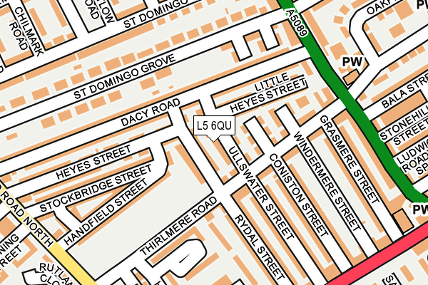 L5 6QU map - OS OpenMap – Local (Ordnance Survey)