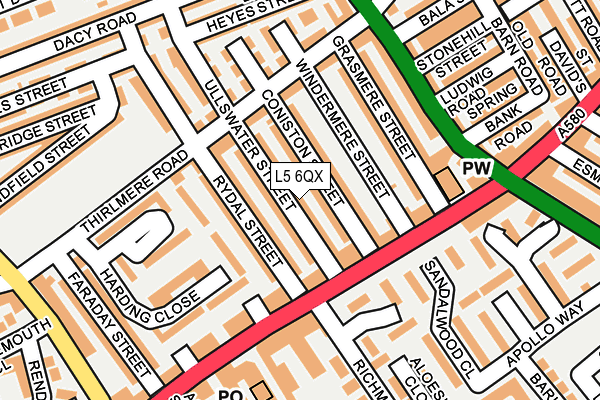 L5 6QX map - OS OpenMap – Local (Ordnance Survey)