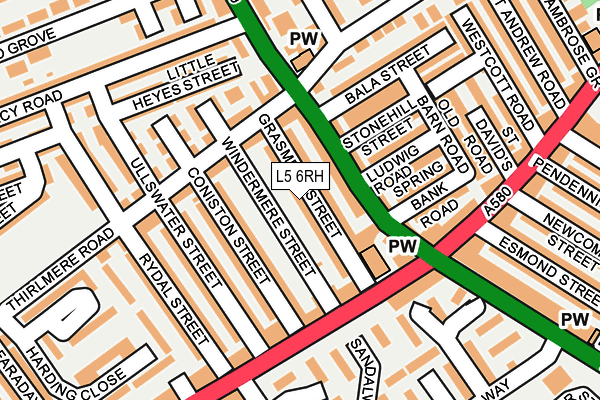 L5 6RH map - OS OpenMap – Local (Ordnance Survey)