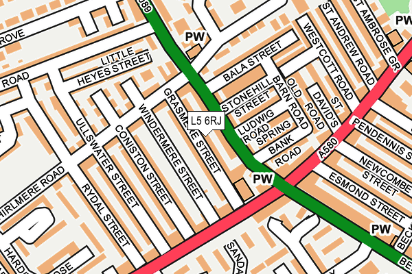 L5 6RJ map - OS OpenMap – Local (Ordnance Survey)