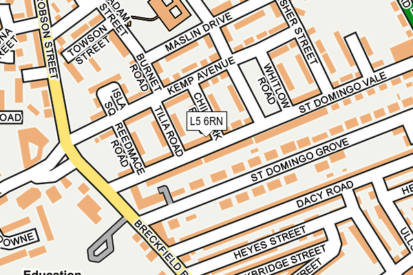 L5 6RN map - OS OpenMap – Local (Ordnance Survey)