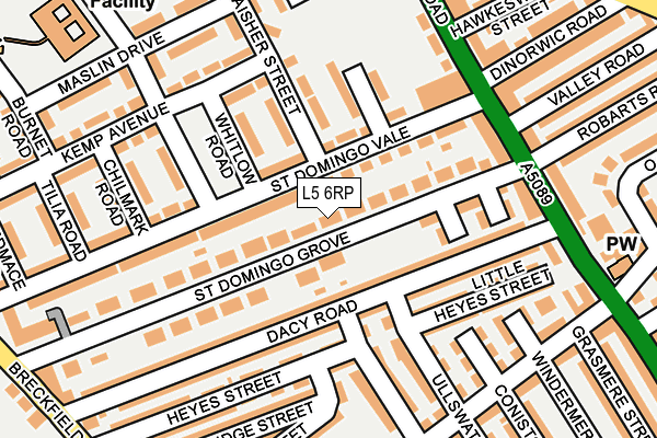 L5 6RP map - OS OpenMap – Local (Ordnance Survey)