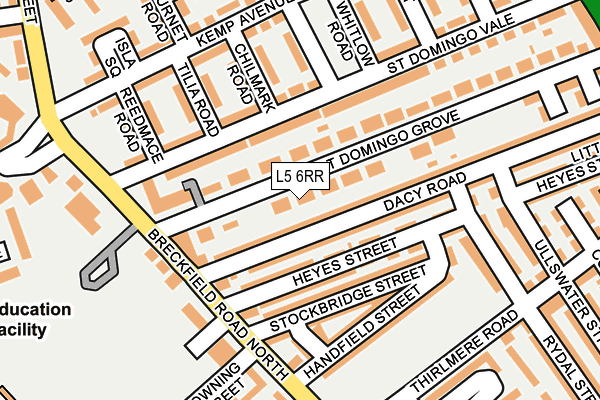 L5 6RR map - OS OpenMap – Local (Ordnance Survey)