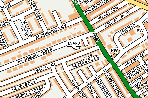 L5 6RU map - OS OpenMap – Local (Ordnance Survey)