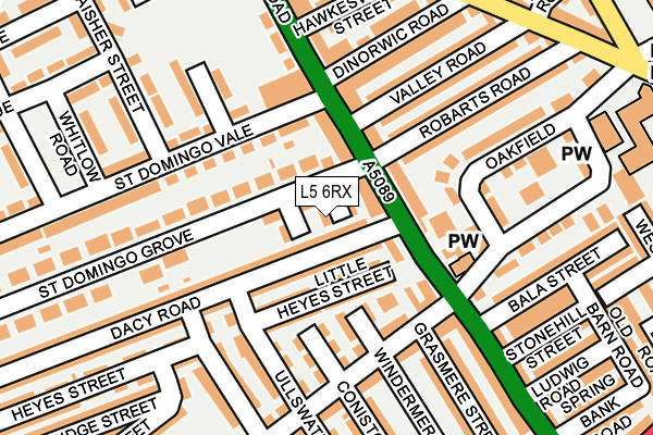 L5 6RX map - OS OpenMap – Local (Ordnance Survey)