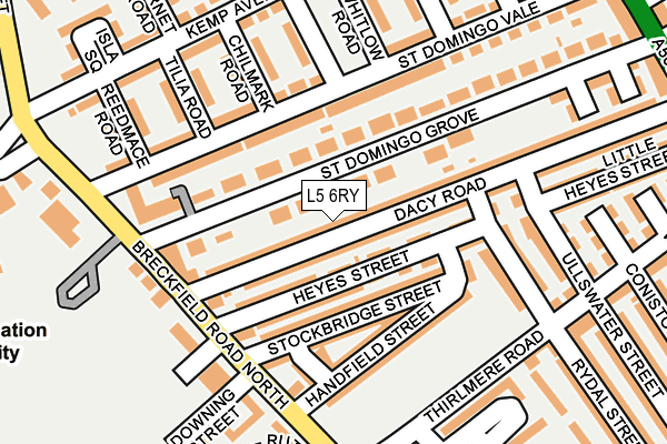 L5 6RY map - OS OpenMap – Local (Ordnance Survey)