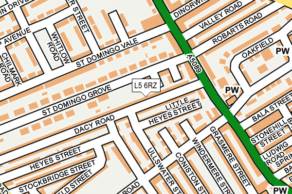 L5 6RZ map - OS OpenMap – Local (Ordnance Survey)
