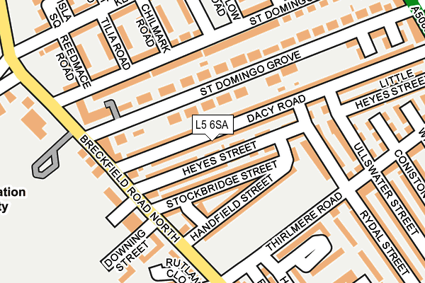 L5 6SA map - OS OpenMap – Local (Ordnance Survey)