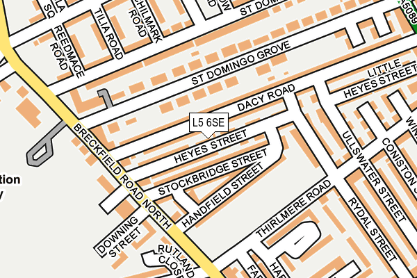 L5 6SE map - OS OpenMap – Local (Ordnance Survey)