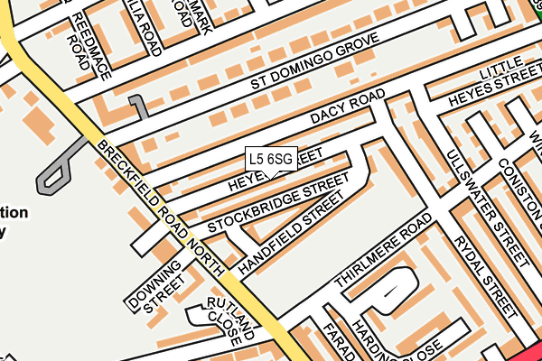L5 6SG map - OS OpenMap – Local (Ordnance Survey)