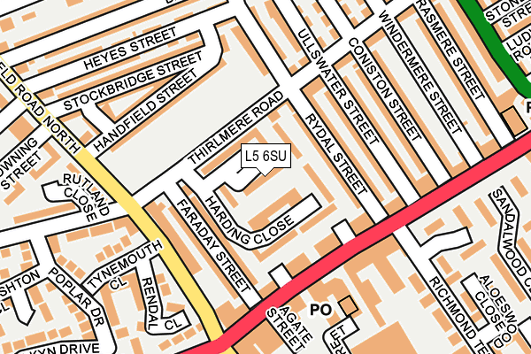 L5 6SU map - OS OpenMap – Local (Ordnance Survey)
