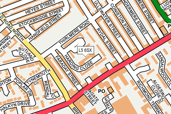 L5 6SX map - OS OpenMap – Local (Ordnance Survey)