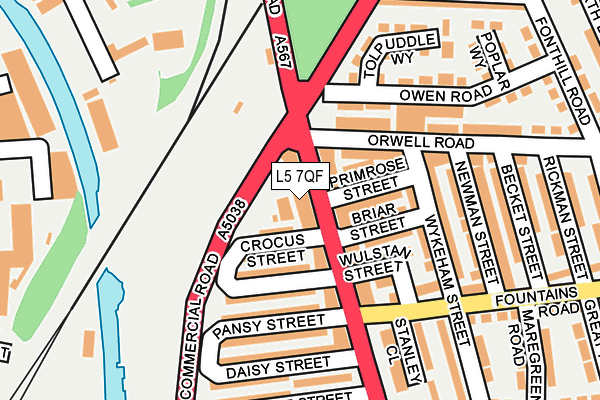 L5 7QF map - OS OpenMap – Local (Ordnance Survey)
