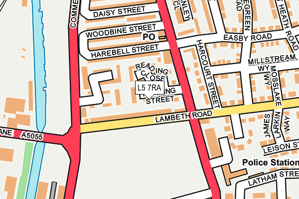 L5 7RA map - OS OpenMap – Local (Ordnance Survey)