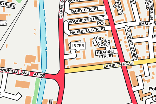 L5 7RB map - OS OpenMap – Local (Ordnance Survey)
