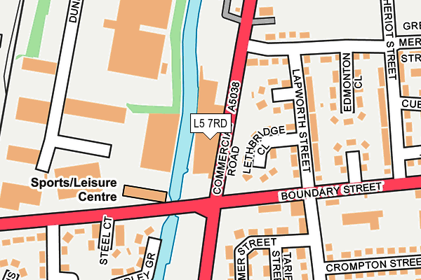 L5 7RD map - OS OpenMap – Local (Ordnance Survey)