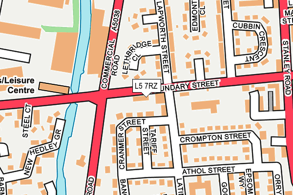 L5 7RZ map - OS OpenMap – Local (Ordnance Survey)