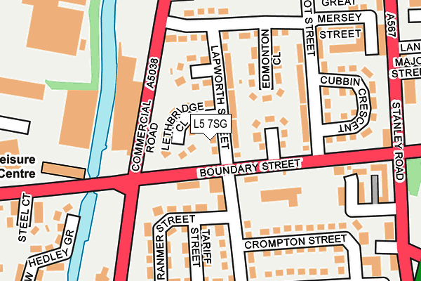 L5 7SG map - OS OpenMap – Local (Ordnance Survey)