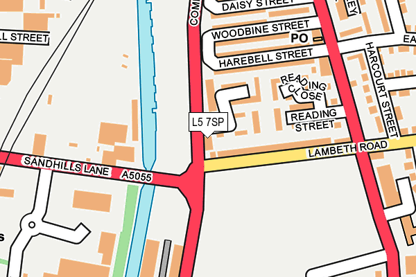 L5 7SP map - OS OpenMap – Local (Ordnance Survey)