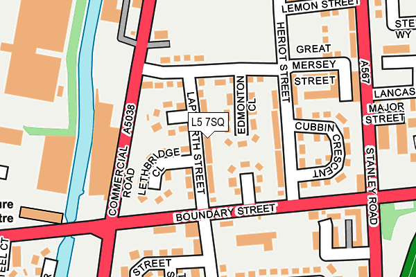 L5 7SQ map - OS OpenMap – Local (Ordnance Survey)