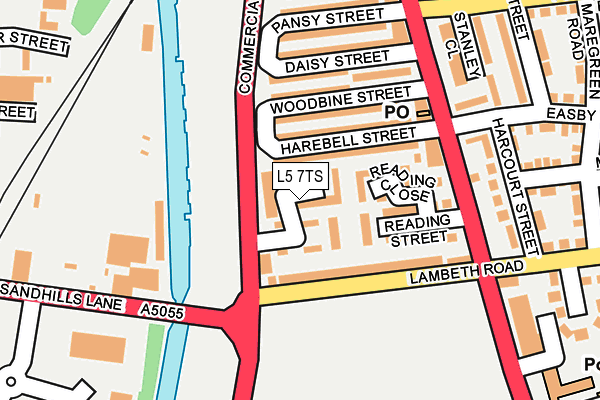 L5 7TS map - OS OpenMap – Local (Ordnance Survey)
