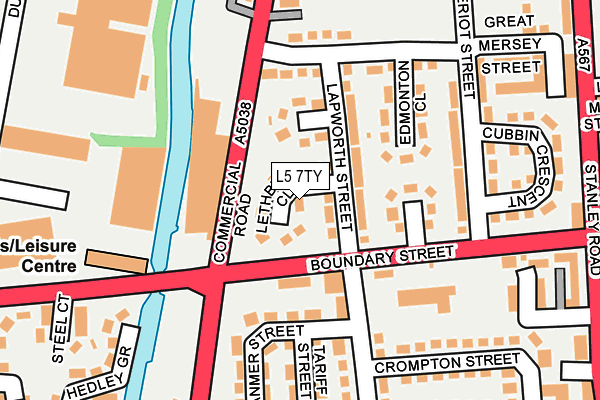 L5 7TY map - OS OpenMap – Local (Ordnance Survey)