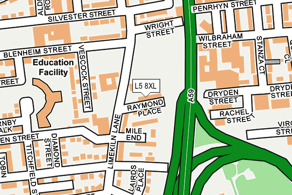 L5 8XL map - OS OpenMap – Local (Ordnance Survey)