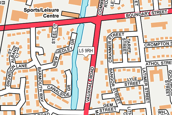 L5 9RH map - OS OpenMap – Local (Ordnance Survey)