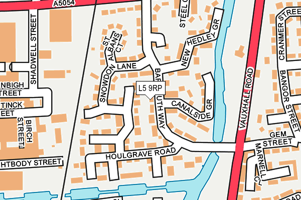 L5 9RP map - OS OpenMap – Local (Ordnance Survey)