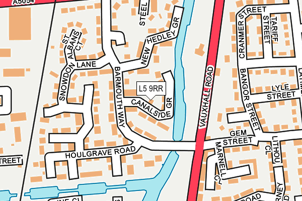 L5 9RR map - OS OpenMap – Local (Ordnance Survey)