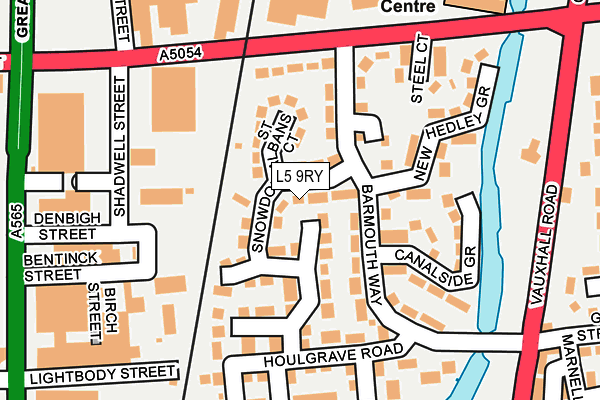 L5 9RY map - OS OpenMap – Local (Ordnance Survey)