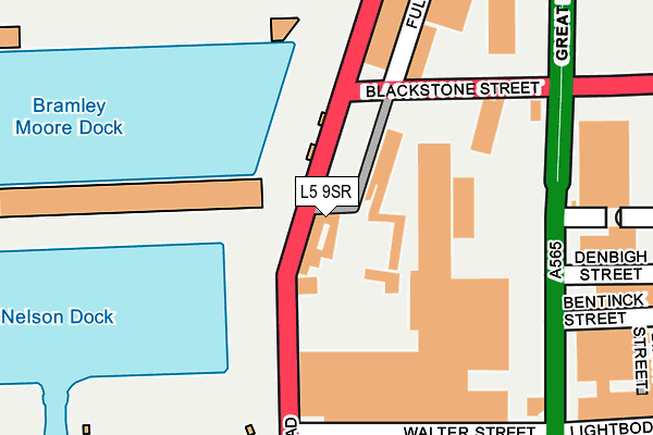 L5 9SR map - OS OpenMap – Local (Ordnance Survey)