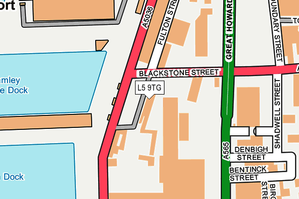 L5 9TG map - OS OpenMap – Local (Ordnance Survey)